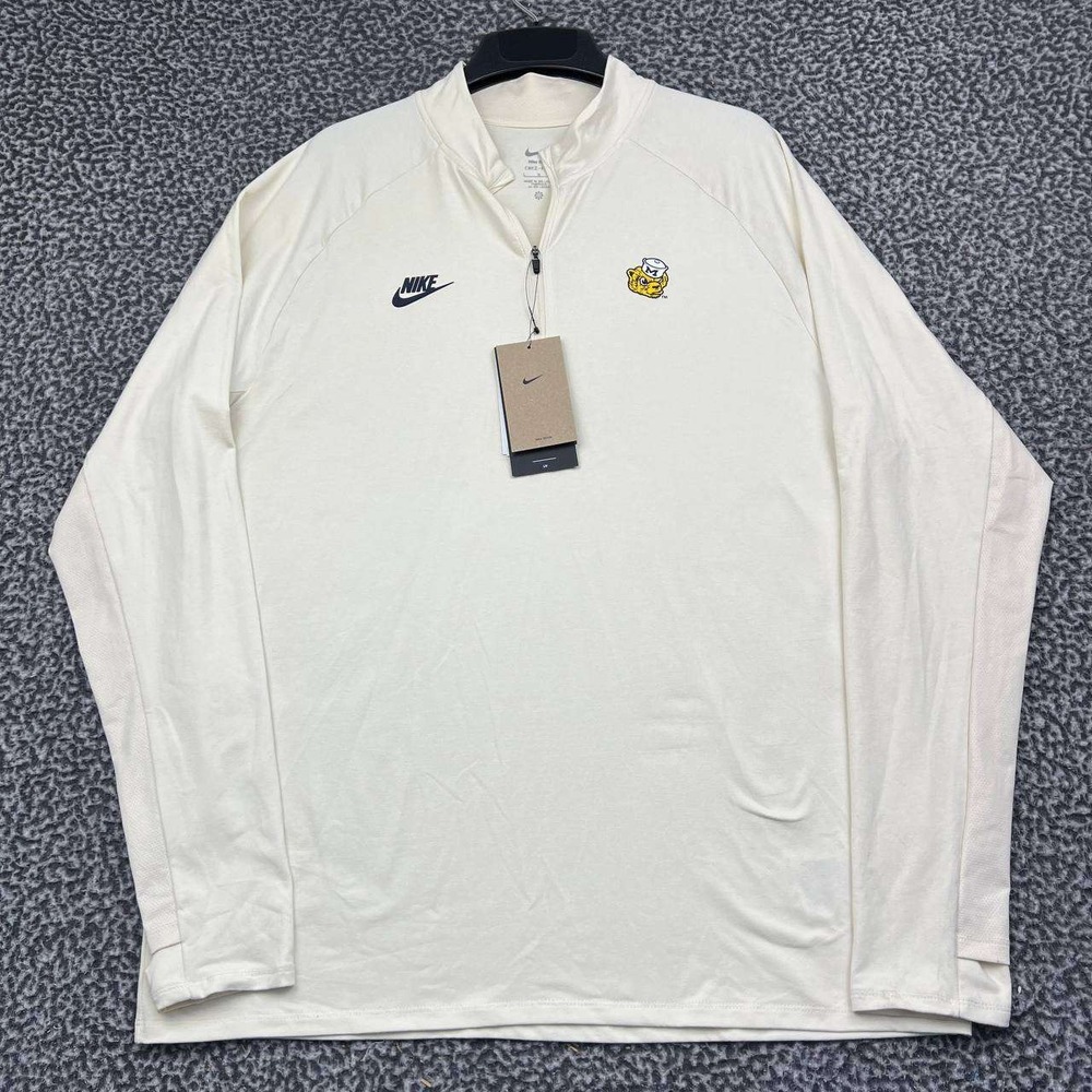 Nike Stride Missouri Tigers Dri-Fit Shirt Men Large Cream 1/4 Zip Pullover New